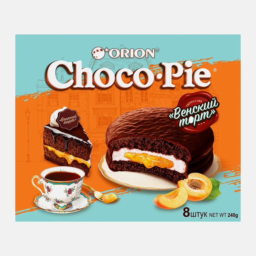 Пирожное бисквитное Венский торт Choco Pie 240г