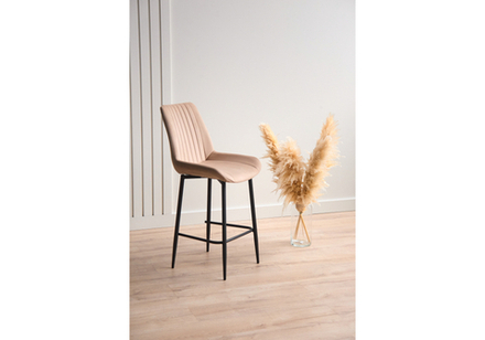 Барный стул Woodville Седа 360 бежевый (zd 210), черный np, ножки черные