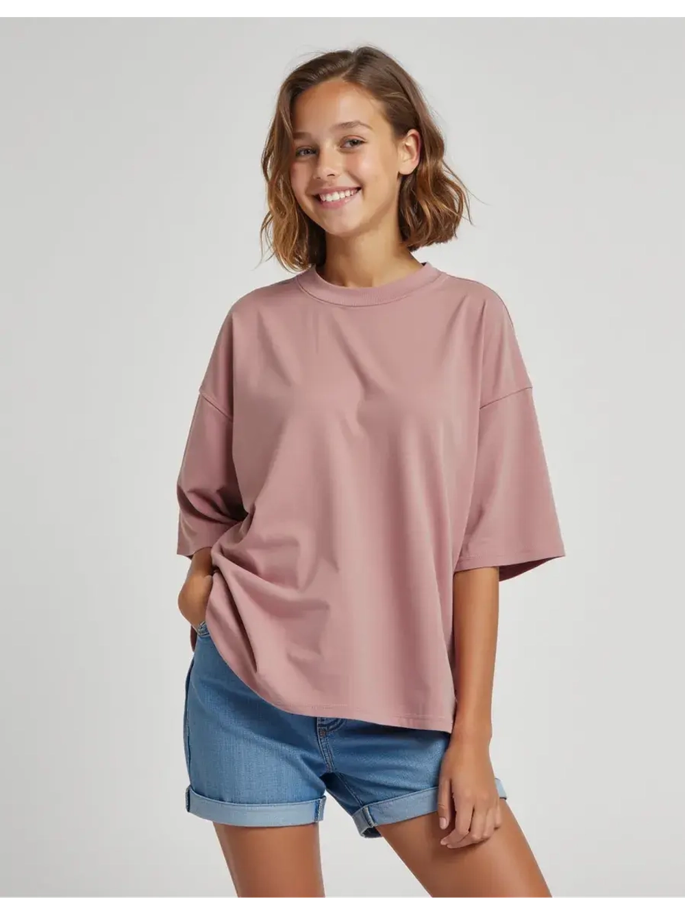 Футболка оверсайз базовая для детей и подростков