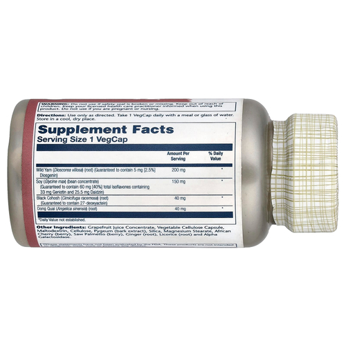 Solaray, Phytoэстроген™ с диким ямсом, воронцем кистевидным и дудником китайским, 30 растительных капсул