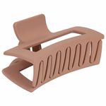 Краб для волос 8,5 см, soft-touch, коричневый, MONTE VITA, 457001