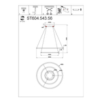 ST604.543.56 Светильник подвесной ST-Luce Белый/Белый LED 1*56W 4000K