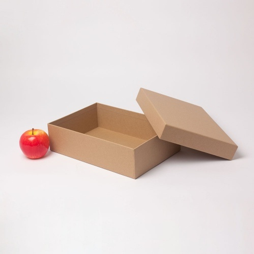 Коробка крышка-дно 30х8х20, коричневый, крафт