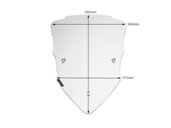 WRS Touring Ветровое стекло Ducati Multistrada 1200 / 1260 / 950 / V2 прозрачное DU006T