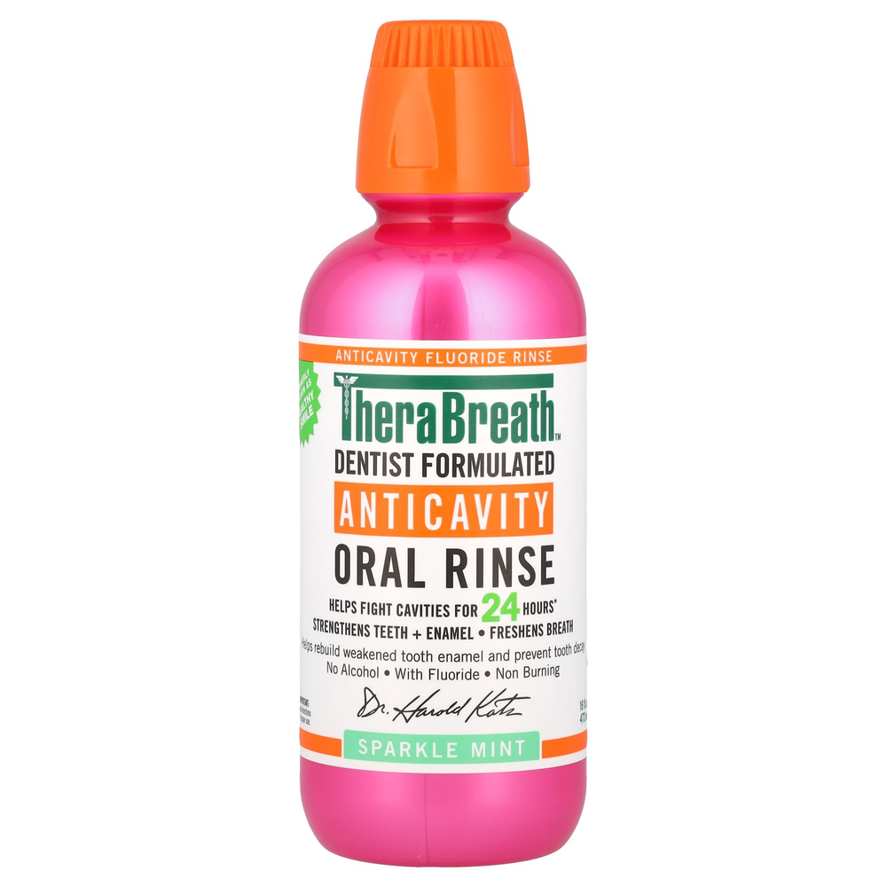 TheraBreath, Healthy Smile, ополаскиватель для полости рта, мята с блеском, 473 мл (16 жидк. унц.)