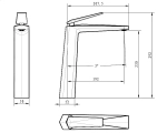 Смеситель для раковины Boheme Venturo 381-B черный/золото
