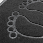 Коврик влаговпитывающий ворсовый 50*80см "Следы", черный