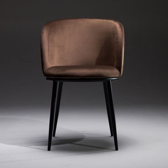 Обеденный стул Gerta шоколад велюр Премиум