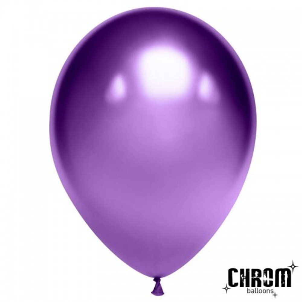Шар (12""/30 см) Фиолетовый (510), хром, 50 шт. п
