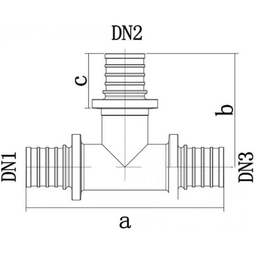 Тройник ONE PLUS 16 латунь акс. (120/20)