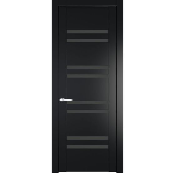 Межкомнатная дверь эмаль Profil Doors 1.6P блэк стекло графит