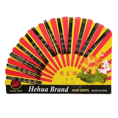 Невидимка для волос 36шт «Веер», цвет черный 5см