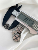 Пуговицы серебро плетеные