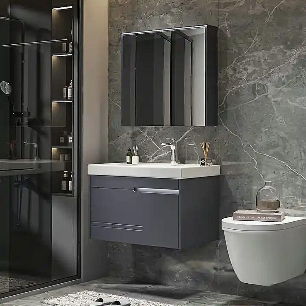 Тумба с раковиной Ceruttispa OGLIO 70 10791 серая