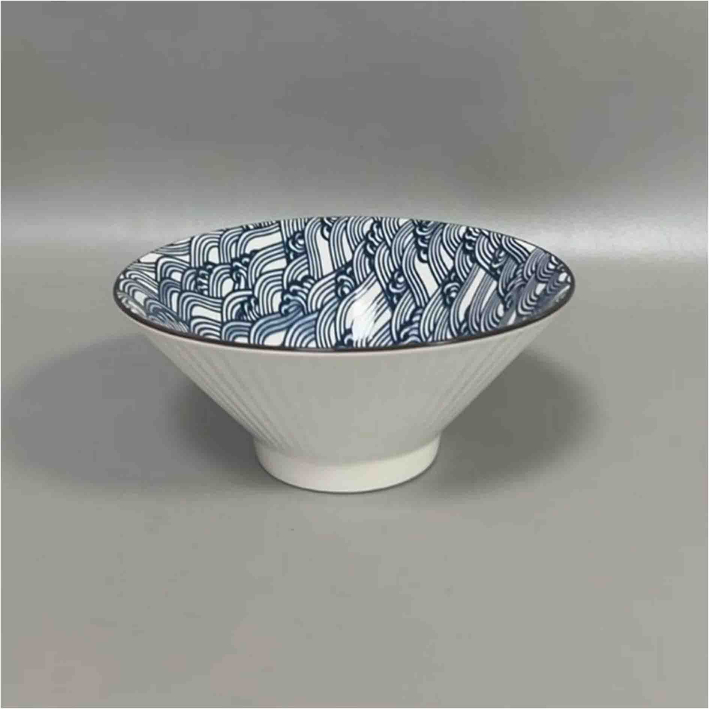 Салатница с синими волнами