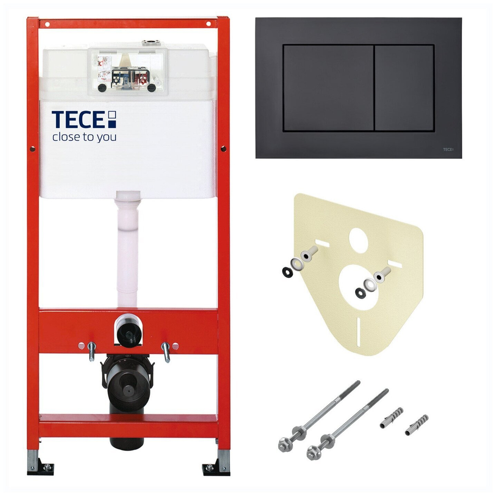 Инсталляция TECE TECEbase для подвесного унитаза с клавишей черный матовый K440407