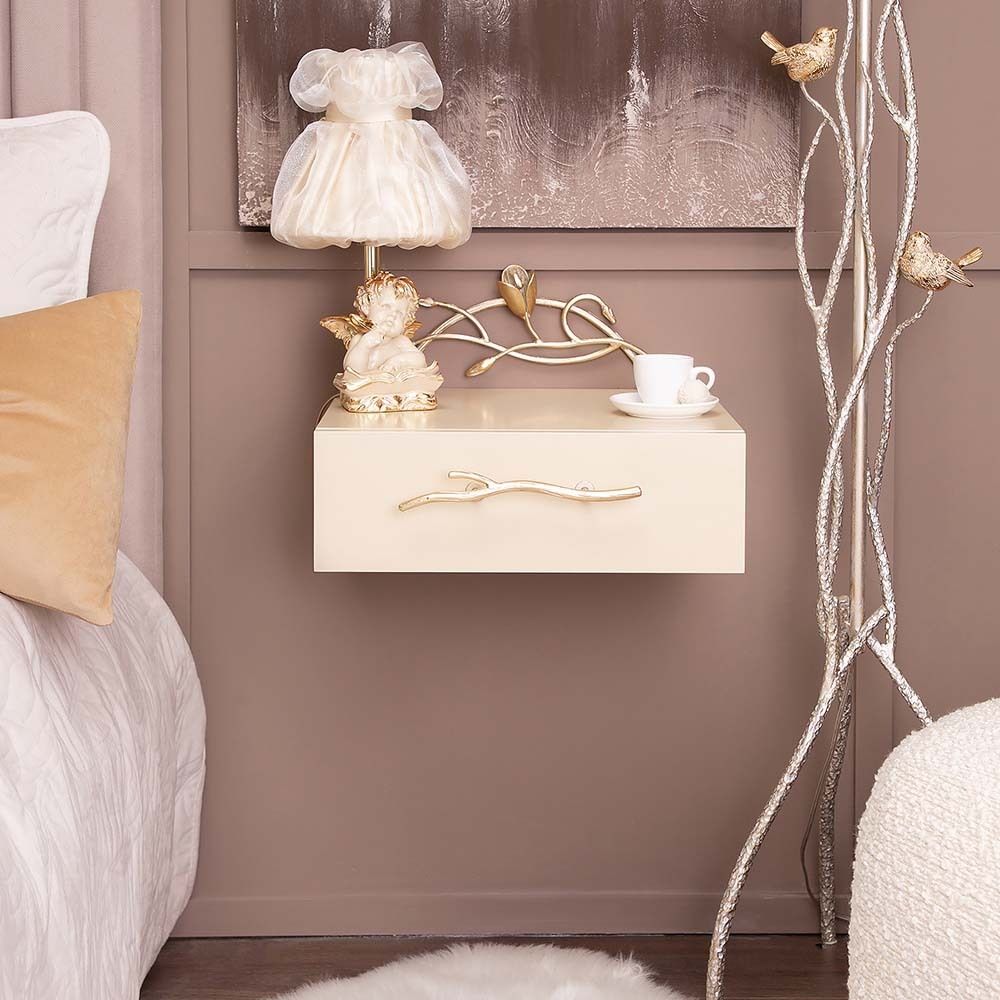 Тумба прикроватная Ин Блум подвесная Айвори