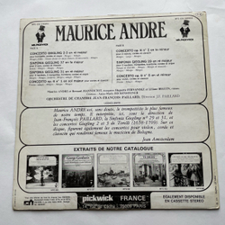 Винтажная виниловая пластинка LP Maurice Andre Giuseppe Torelli Oeuvres pour Trompette and Violon (Франция 1974)