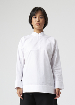 ZIPPERED BLOUSE | M | WHITE