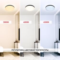 Светильник потолочный светодиодный ЭРА Классик с ДУ Relict 48 Pult SPB-6-60-RC BK 60W 3000-6500K Черный