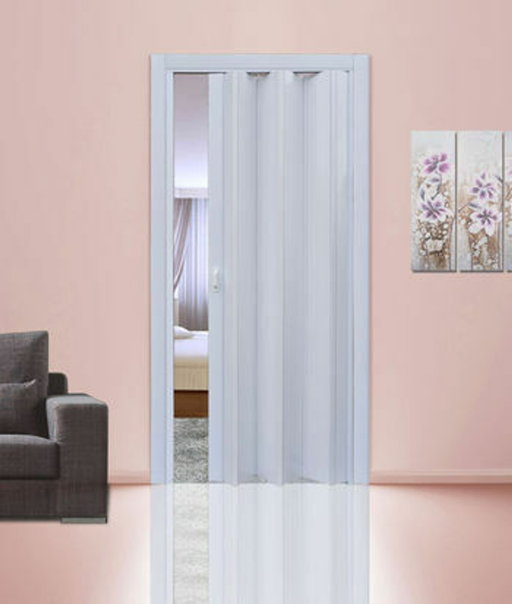 Пластиковые Двери Гармошка цвет: Белый глянец