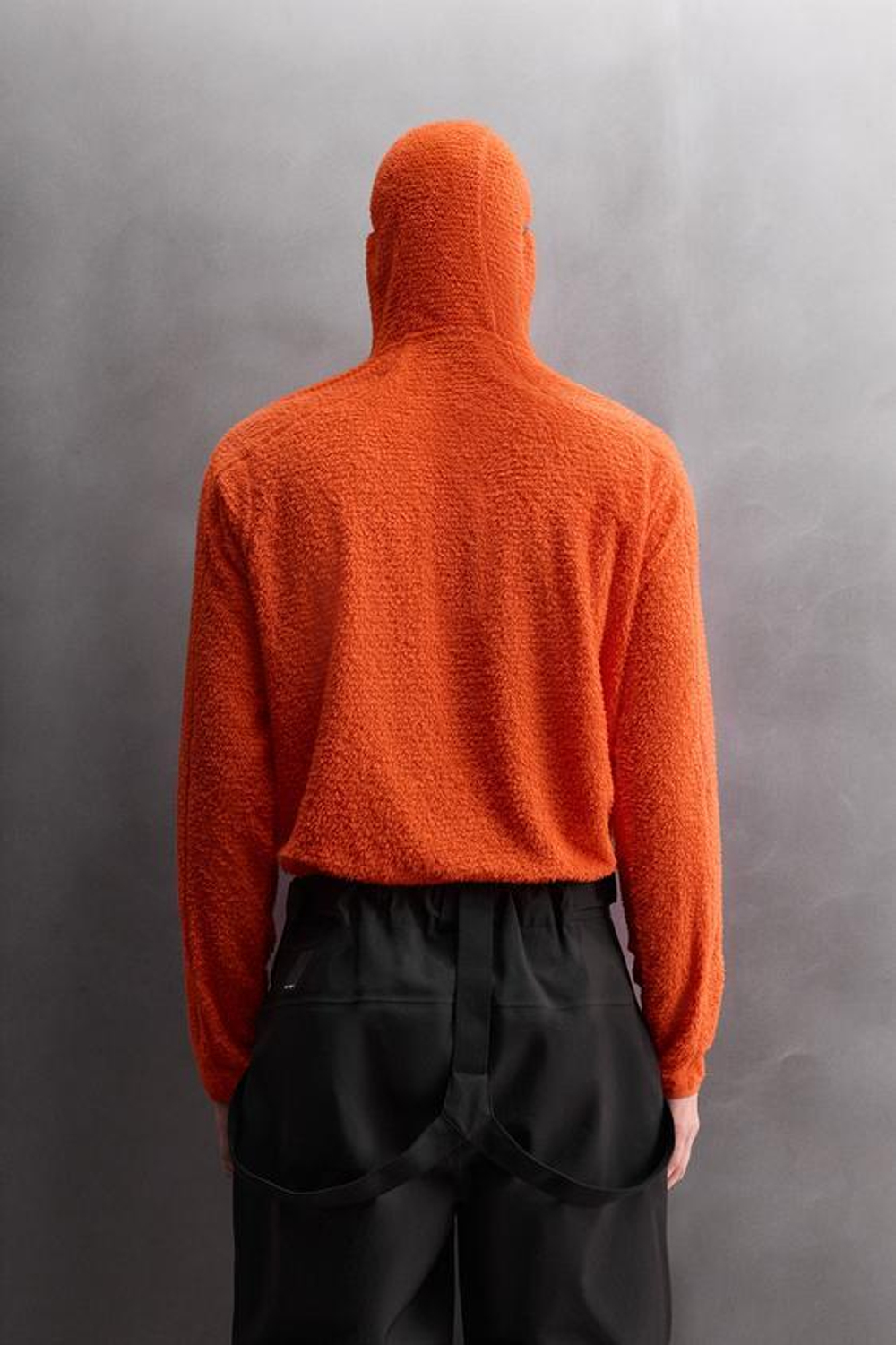 ZARA ФЛИСОВАЯ ТОЛСТОВКА SKI С КАПЮШОНОМ И ТЕКСТУРОЙ, ОРАНЖЕВЫЙ