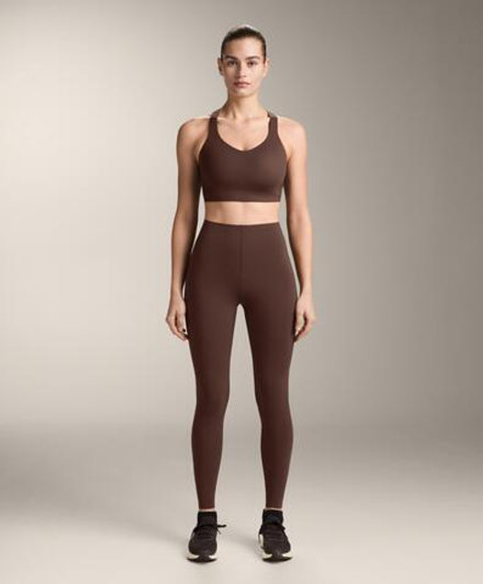 OYSHO Легинсы Compressive длиной до щиколотки с высокой посадкой, коричневый