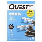 Quest Nutrition, протеиновый мини-батончик, со вкусом печенья и сливок, 14 батончиков, по 23 г (0,81 унции) каждый