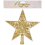Звезда на ёлку 20 см «Зимний узор» золото