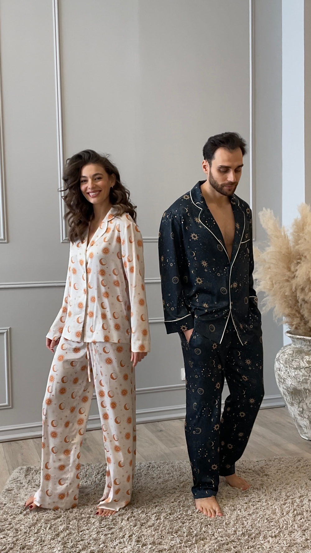 Шелковый мужской костюм с созвездиями без канта 56 - 58 размер