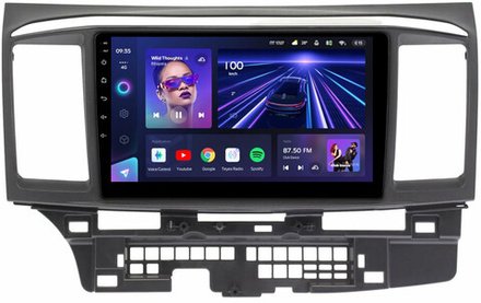 Магнитола для Mitsubishi Lancer X 2007-2016 (рамка 9) - Teyes CC3 на Android 10, QLED, ТОП процессор, 4Гб+32Гб, CarPlay, 4G SIM-слот