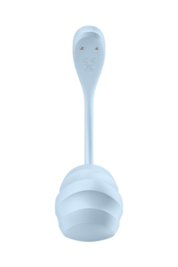 Виброяйцо Satisfyer Smooth Petal Connect App, голубое