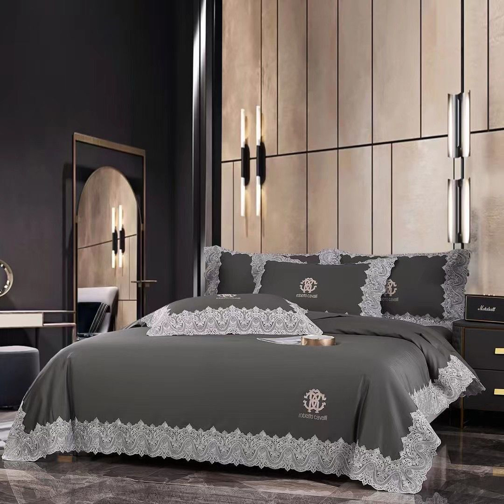 Постельное белье с кружевной отделкой Roberto Cavalli