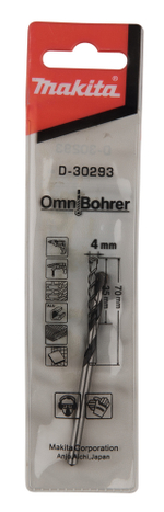 Сверло универсальное 4х35x70 Makita D-30293 Универсальное 10,0 x 97 х 150 мм HM CT