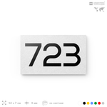 Номер на дверь 723, табличка на дверь для офиса, квартиры, кабинета, аудитории, склада, белая 120х70 мм, Айдентика Технолоджи