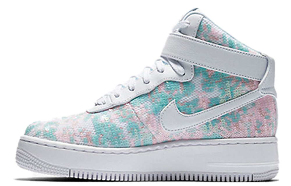 Кроссовки Nike Air Force 1 Upstep Lx "Sequin Fabric" (Женская размерная сетка)