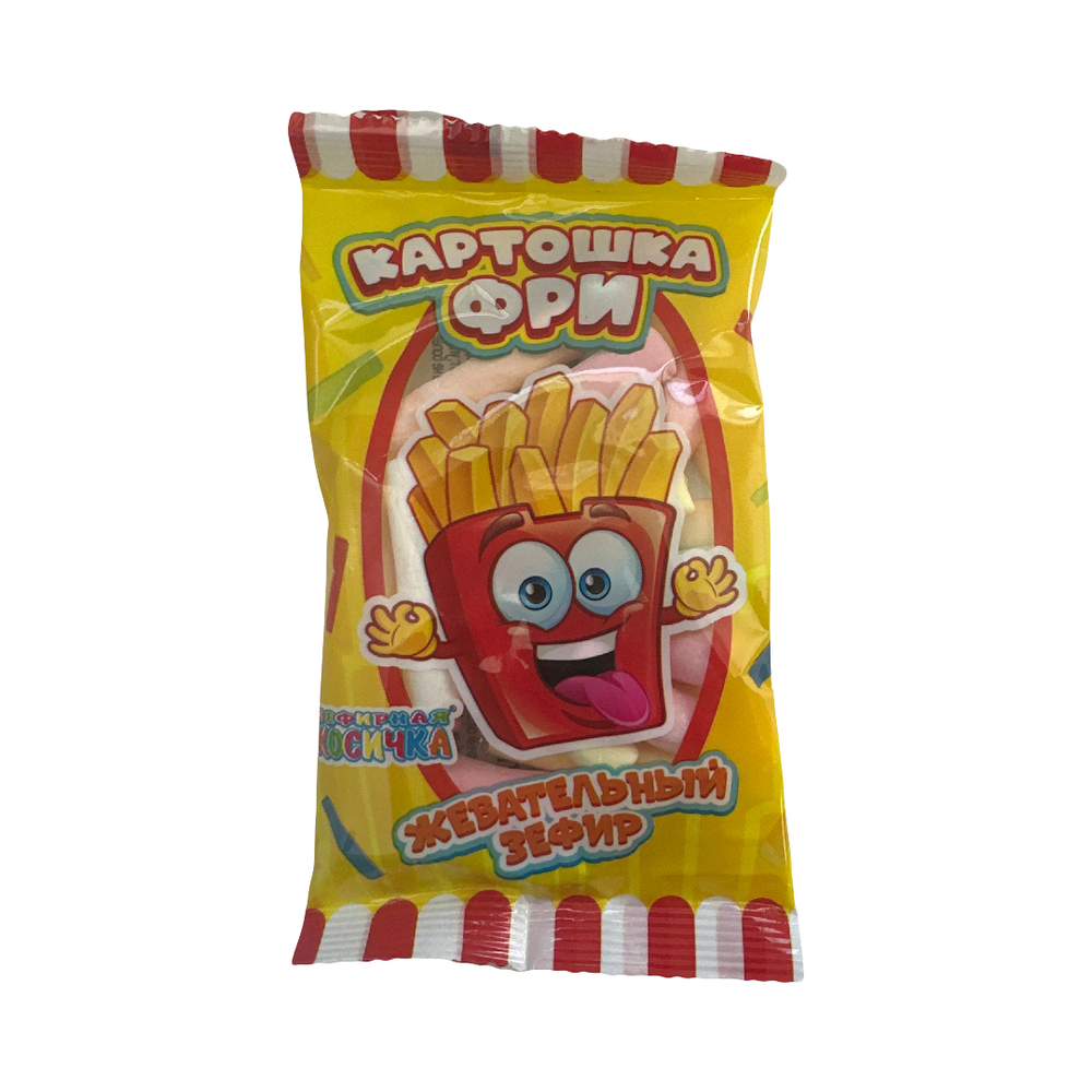 Жевательный зефир "Зефирная косичка" Картошка Фри 12*30шт*13г