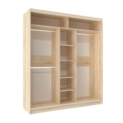 Шкаф-купе трехдверный с зеркалом 2000 Домашний Дуб сонома