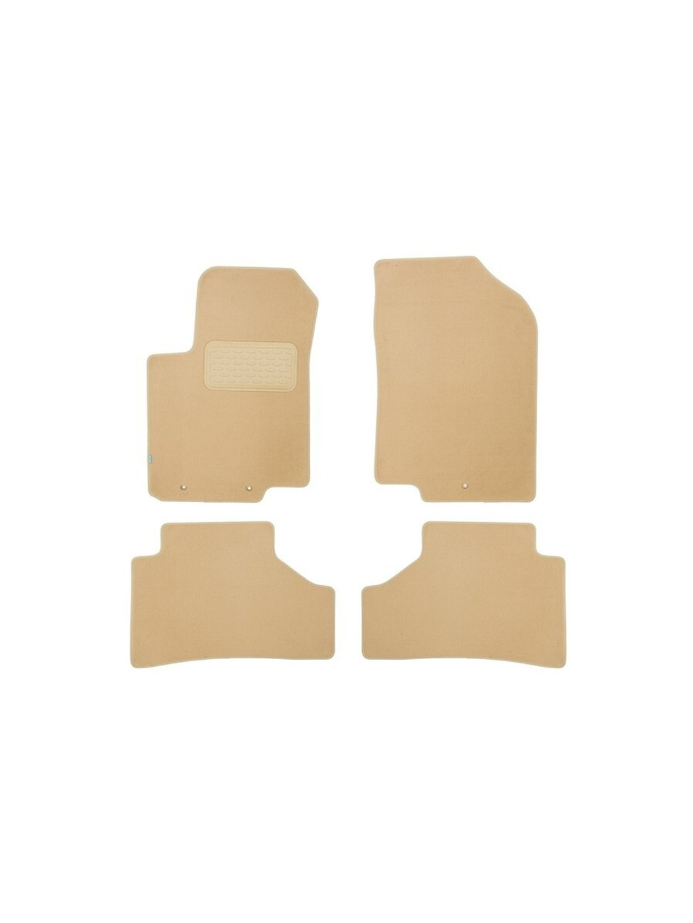 Коврики в салон для HYUNDAI Solaris 2010-2014, 2014-2017,, хэтчбек, седан, 4 шт. (текстиль, бежевые) KLEVER04204522112KH