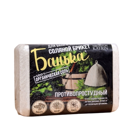 Соляной брикет для бани "Банька" противопростудный, 1300 г