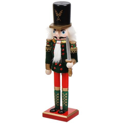 Фигурка декоративная дерево, Щелкунчик 2, 30 см, на подставке, AI-0807017