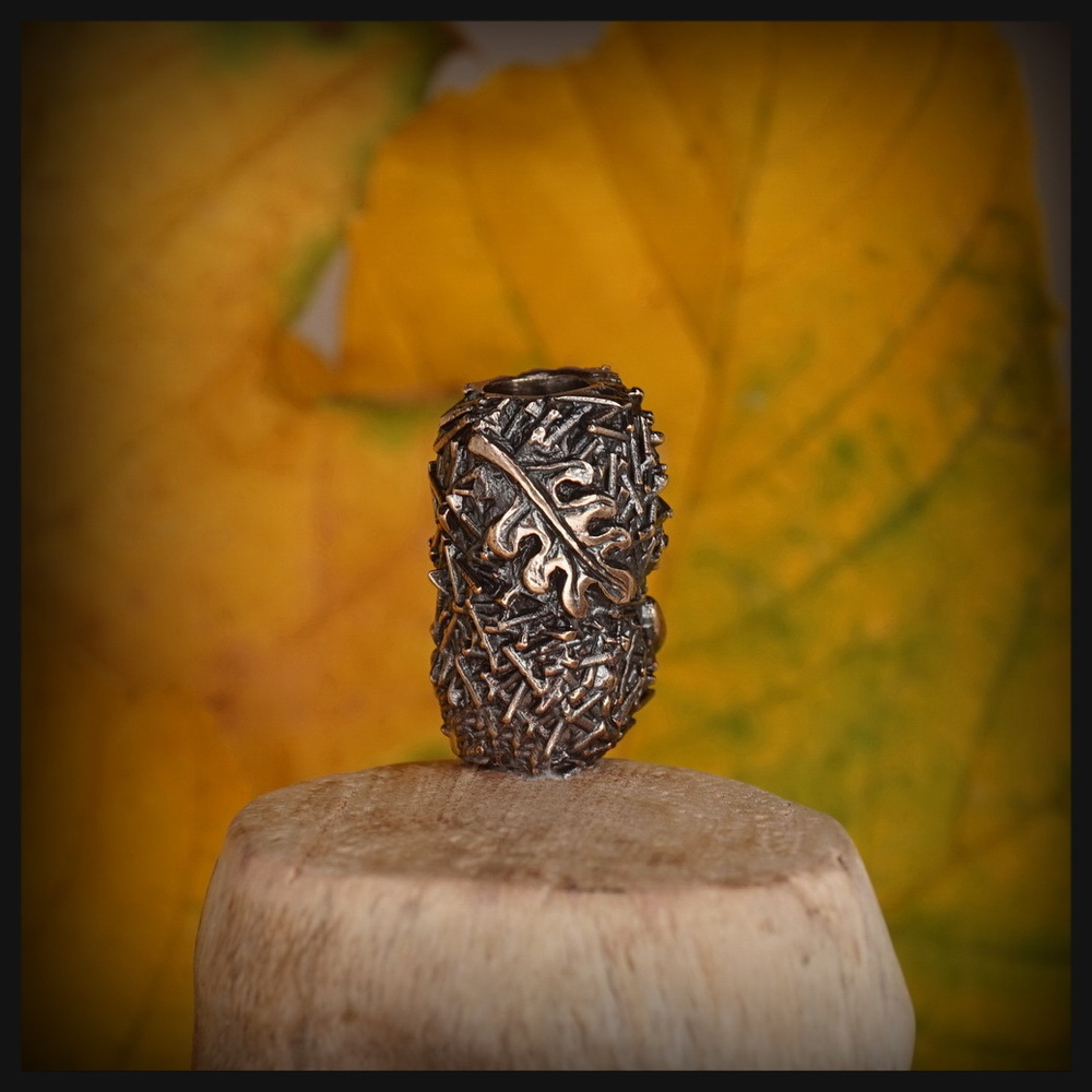 Темлячная бусина "Ежик" для ножей , бронза