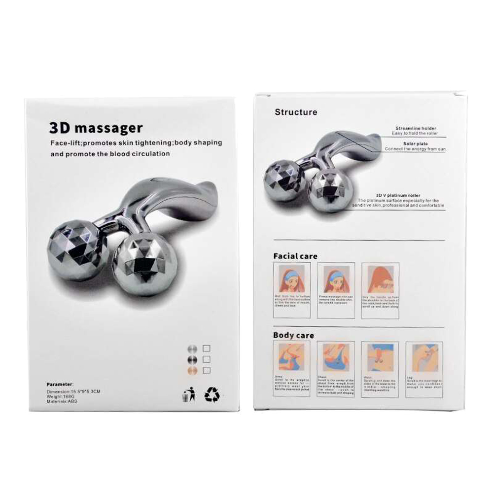 3D Ручной лифтинг массажер для лица, шеи и тела 3д MASSAGER (Silver) ZL-206