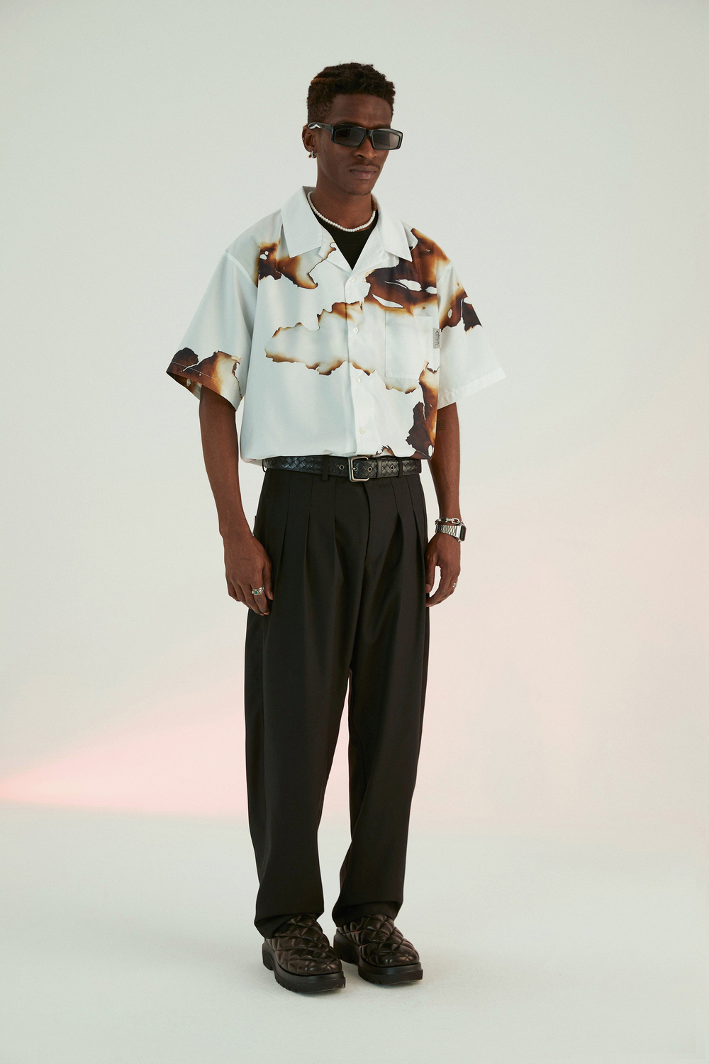 Рубашка ER "Ash Pattern" Short-Sleeved Cuban Shirt