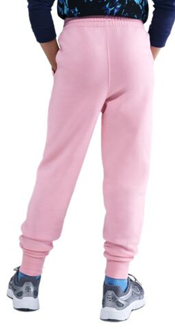Брюки для девочки теннисные Nike Kids Sportswear Club Fleece High-Waisted Fitted - med soft pink/white
