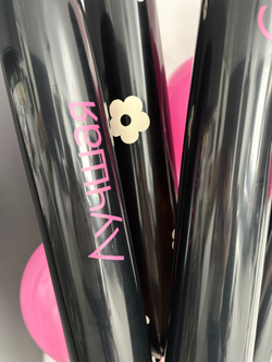 Воздушные гелиевые шарики с доставкой по Хабаровску фуксия/черный ШДМ №4867