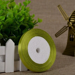 Лента атласная 12 мм (23 метра, цвет №76 оливковый)