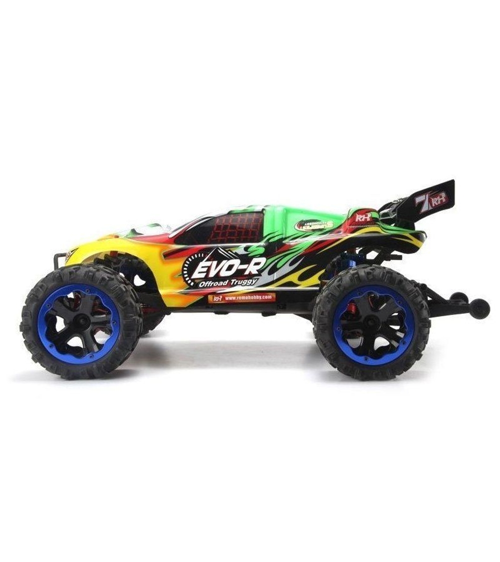 Радиоуправляемая трагги Remo Hobby EVO-R Brushless (зеленая) 4WD 2.4G 1/8 RTR