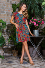 Платье с рюшами Jana (Размер: XS) (Цвет: голубой)