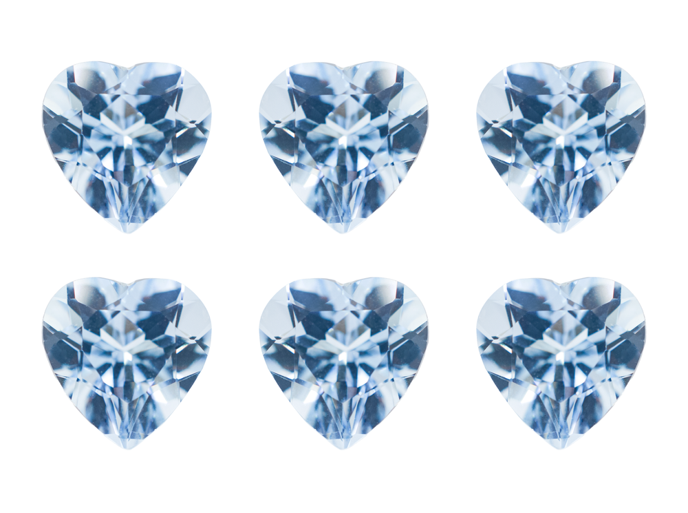 Аквамарин комплект (сердце 10.60 ct)